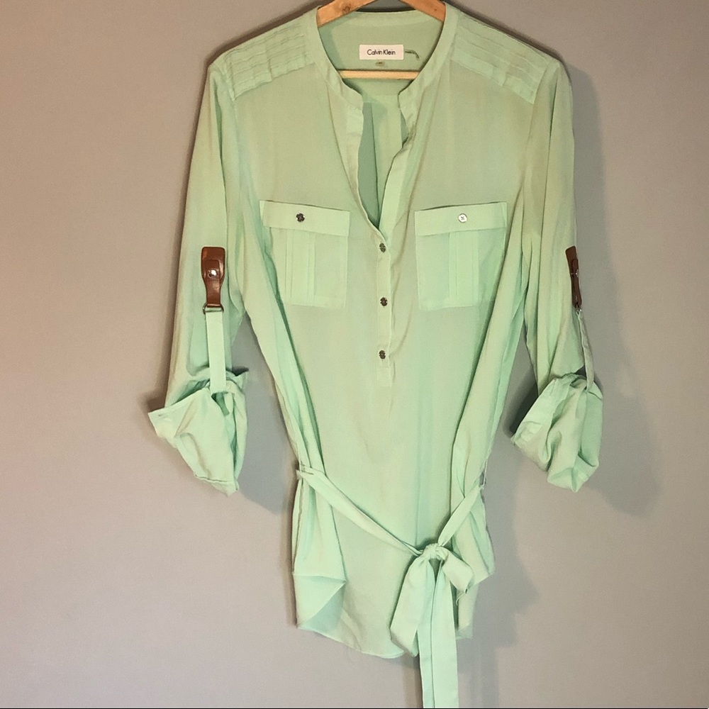 Calvin Klein Mint Green Blouse